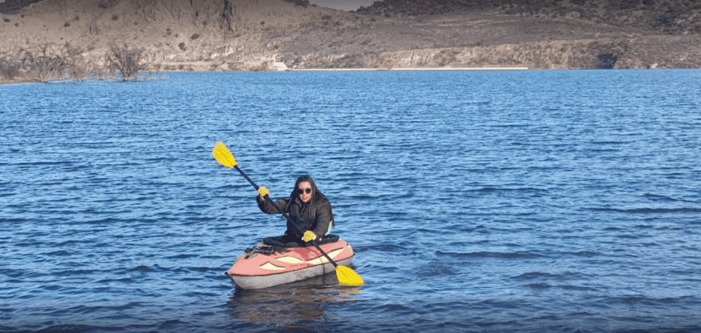 Paseo en Kayak en laguna La Juanota en Belleza Chihuahua Mexico