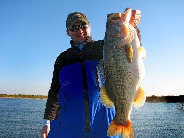 That's Slade with his 8.8 lbs (4kg) - Bass Fishing Tips