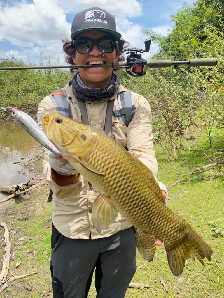 Angler catches Peacock Bass Colombia