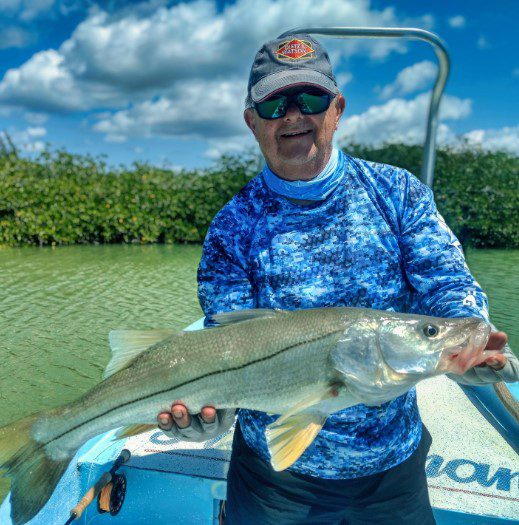 Angler with Black Snook Ascension Bay Quintana Roo
