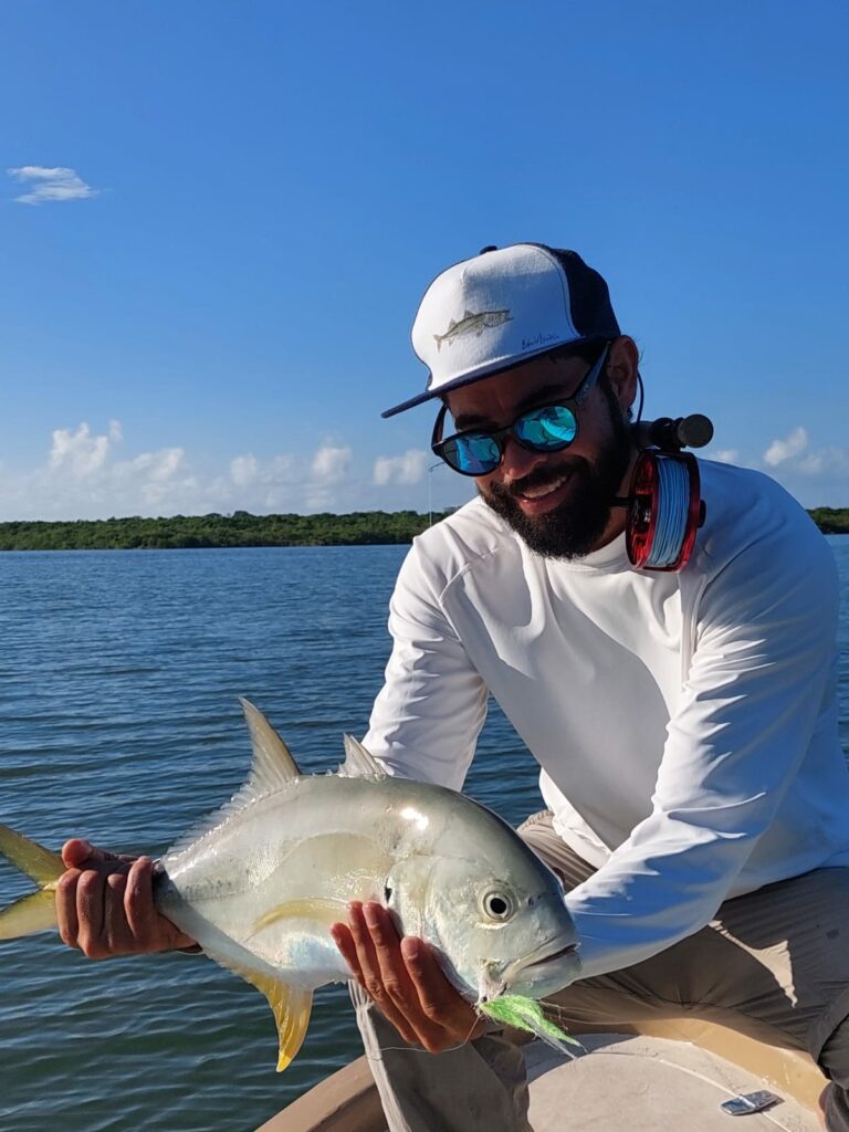 Angler with Jack catch at Cancun Quintana roo