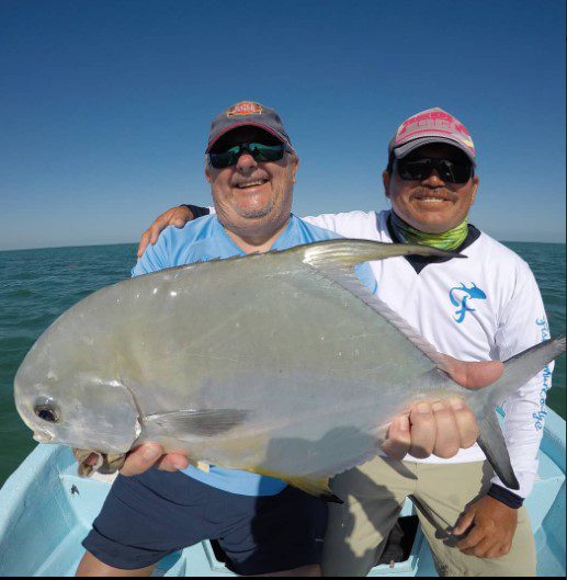 Enormous Permit Catch at Ascencion Bay Quintana Roo