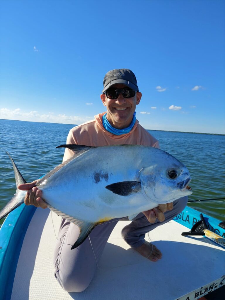 Permit fly fishing at Cancun Quintana Roo