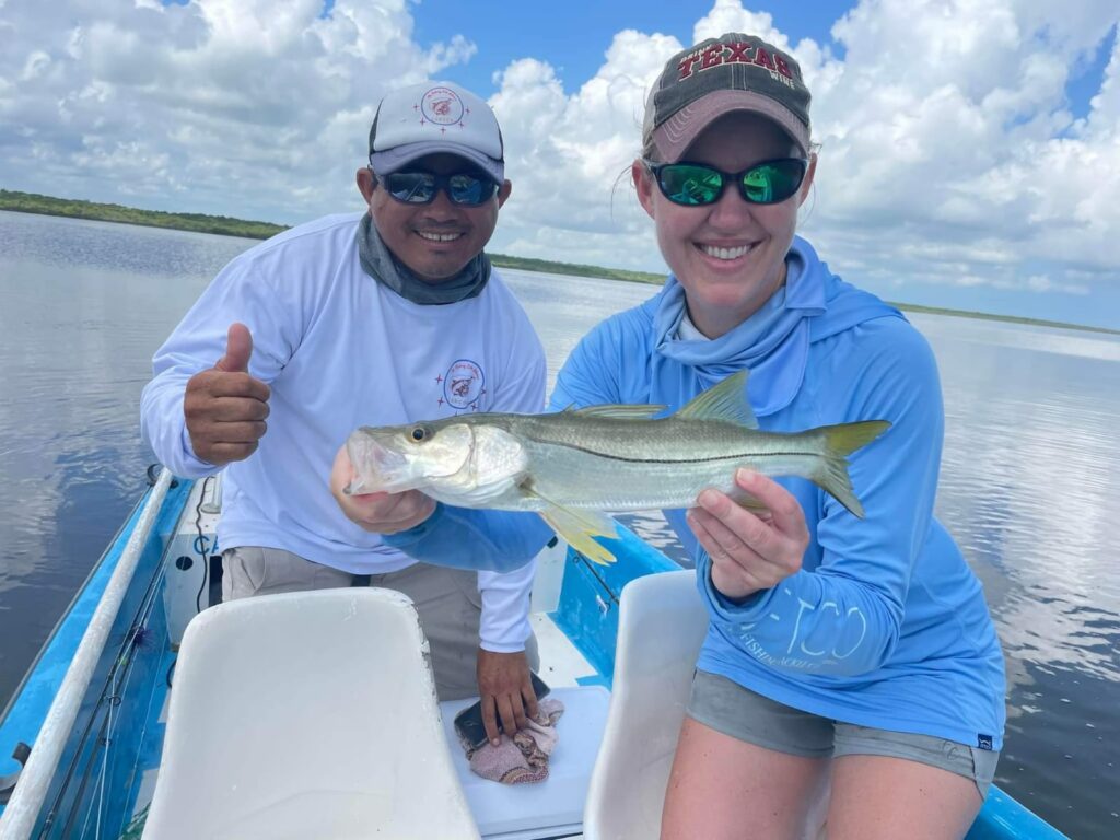 small black snook catch at Cancun Quintana Roo